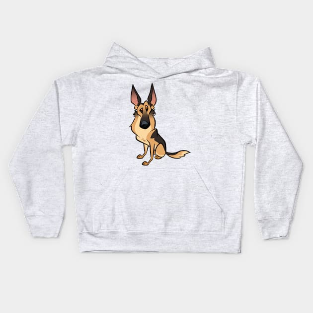 German Shepherd Kids Hoodie by binarygod